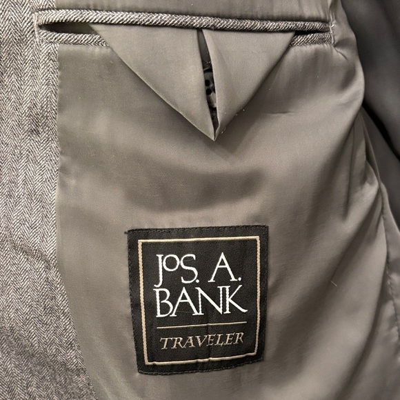 Jos. A. Bank Charcoal Blazer Gray Wool Business Suit Coat Formal Sport-coat EUC - Picture 5 of 17